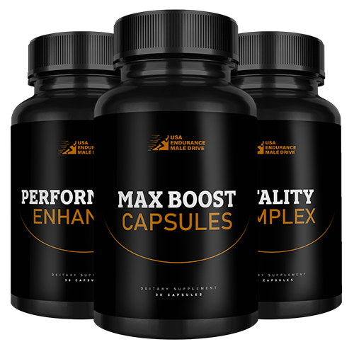 Max Boost Capsules, Performance Enhancer, and Vitality Complex: 1 Month Supply