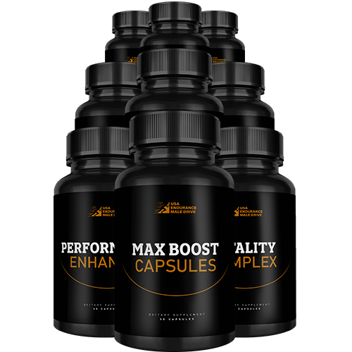 Max Boost Capsules, Performance Enhancer, and Vitality Complex: 3 Month Supply