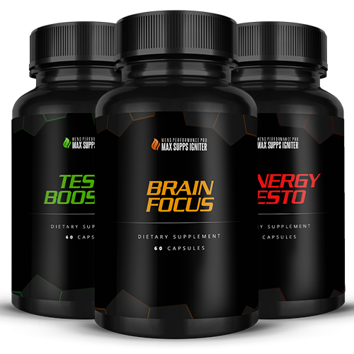 MaxSuppsIgniter Brain Focus, Testo Booster & Synergy Testo